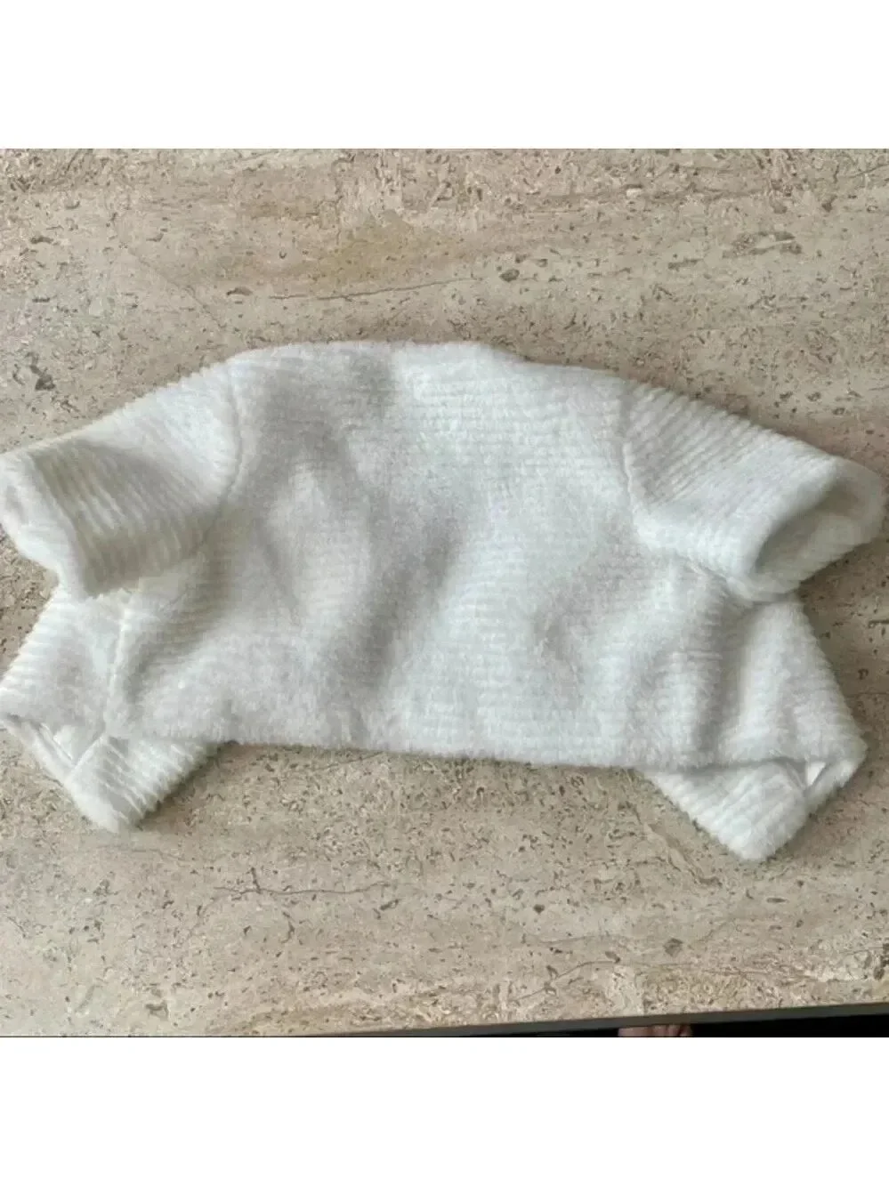 Gymboree Girls Faux Fur Jacket white/ ivory